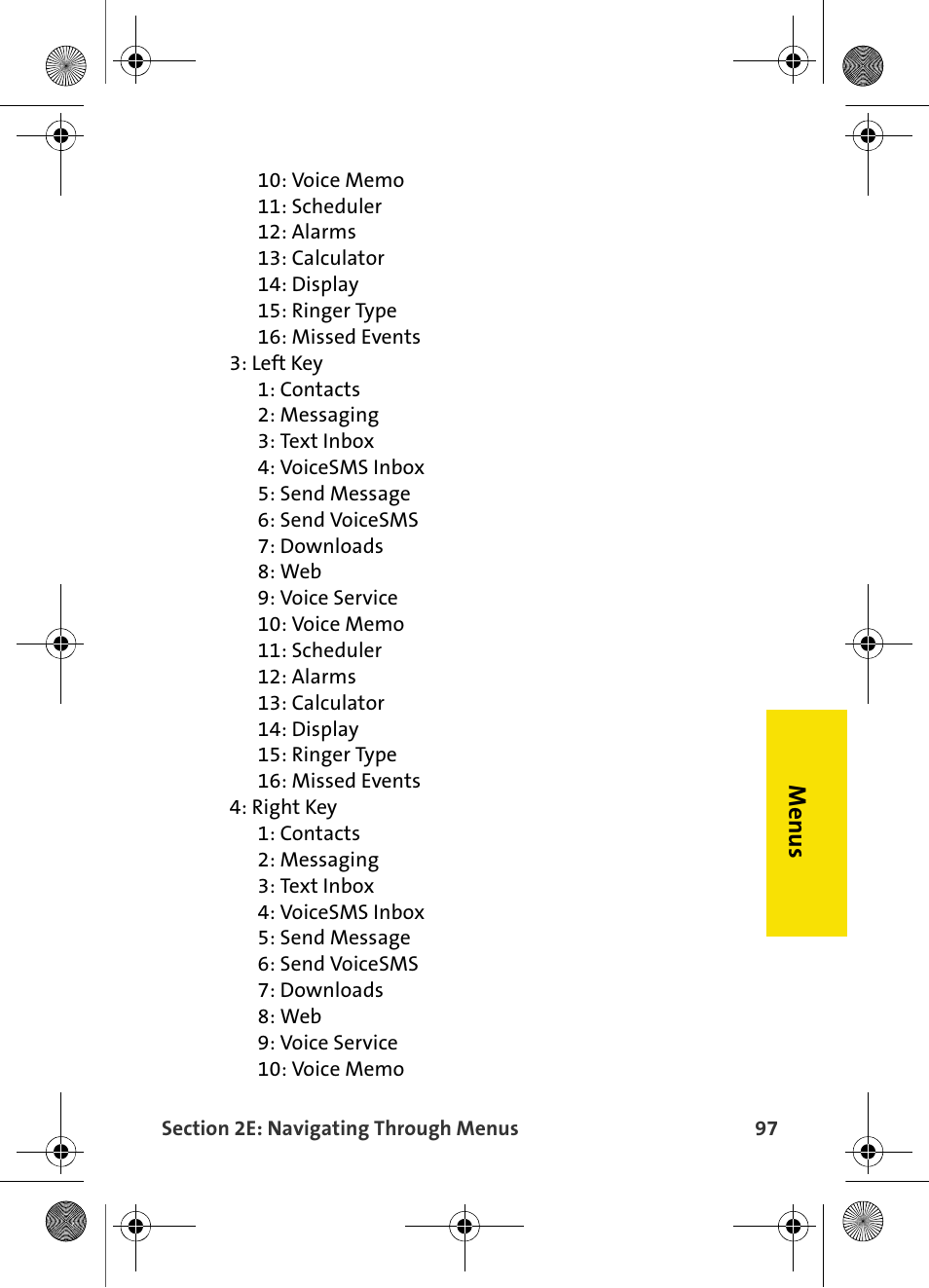 Me nus | Samsung VI-A820 User Manual | Page 105 / 256