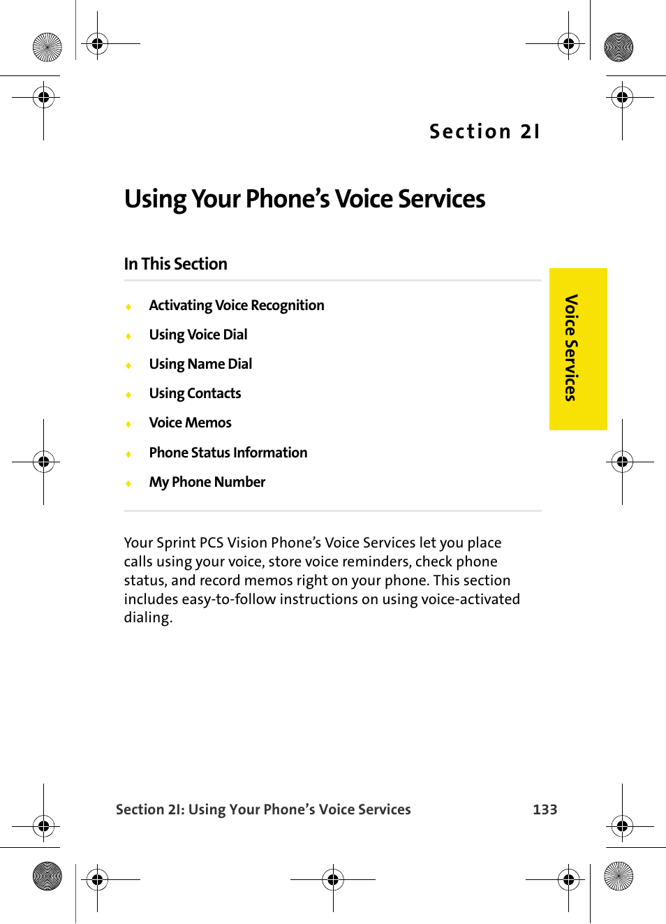 Using your phone’s voice services, 2i. using your phone’s voice services, Vo ic e se rv ic es | Samsung VI-A820 User Manual | Page 141 / 256