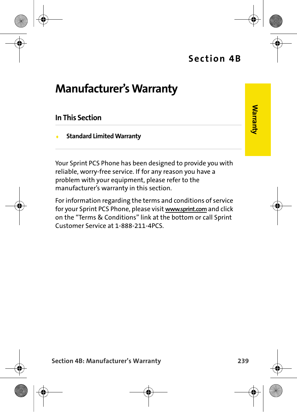 Manufacturer’s warranty | Samsung VI-A820 User Manual | Page 247 / 256