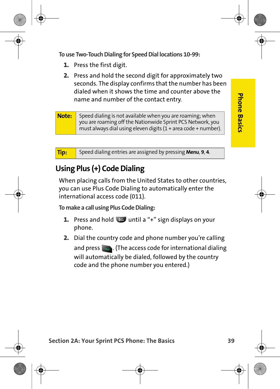 Using plus (+) code dialing | Samsung VI-A820 User Manual | Page 47 / 256