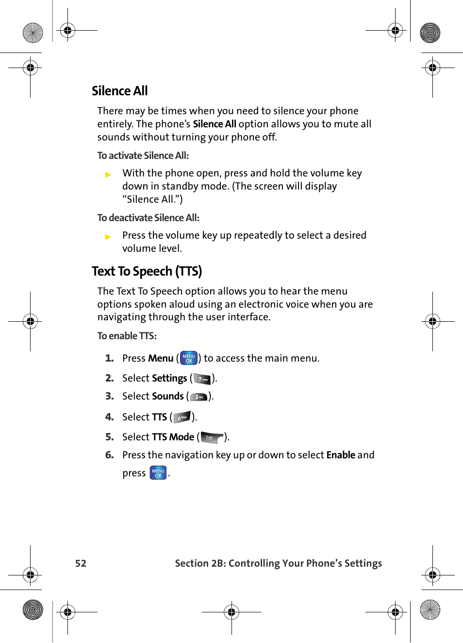 Silence all, Text to speech (tts) | Samsung VI-A820 User Manual | Page 60 / 256