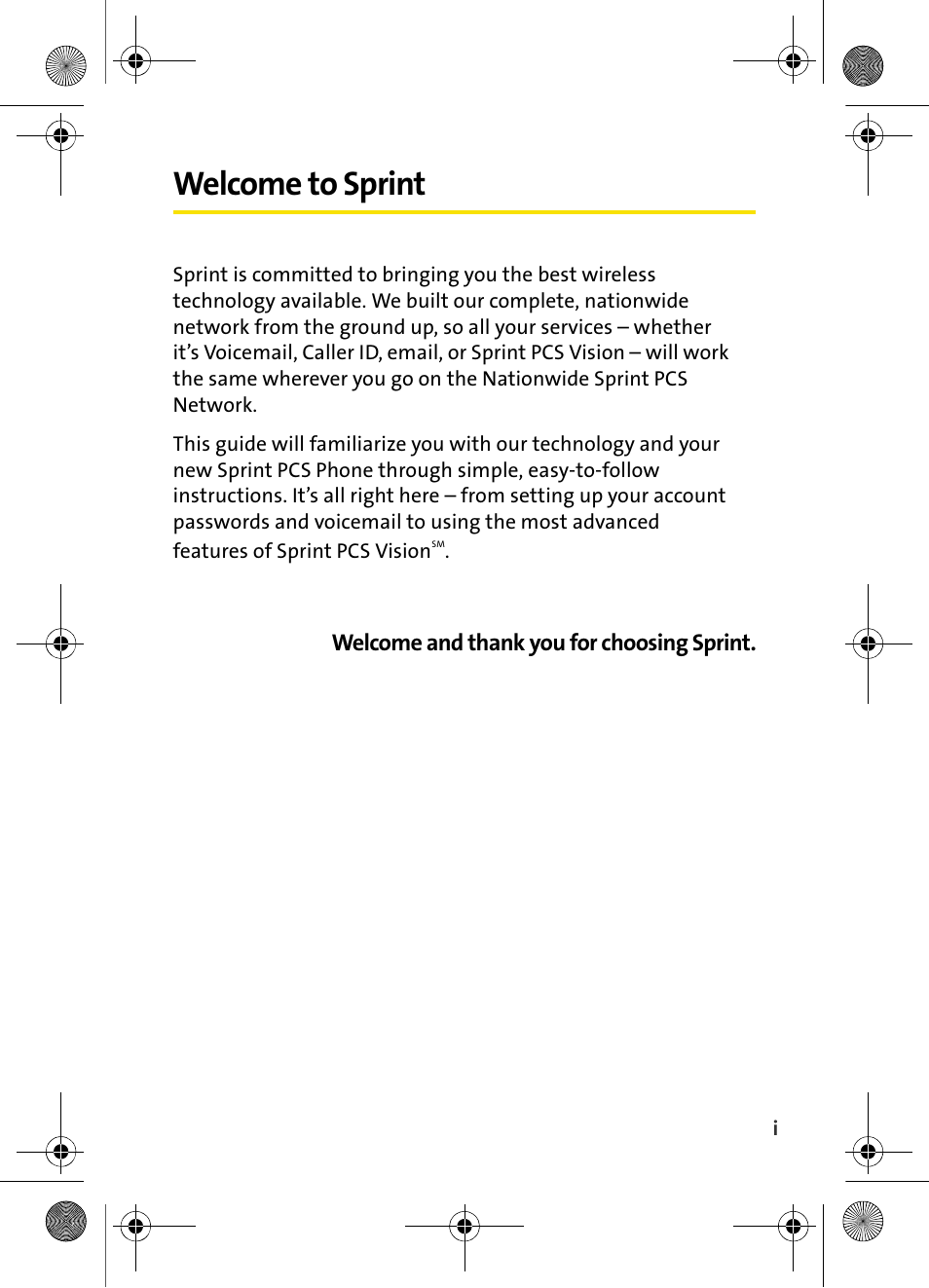 Welcome to sprint | Samsung VI-A820 User Manual | Page 7 / 256