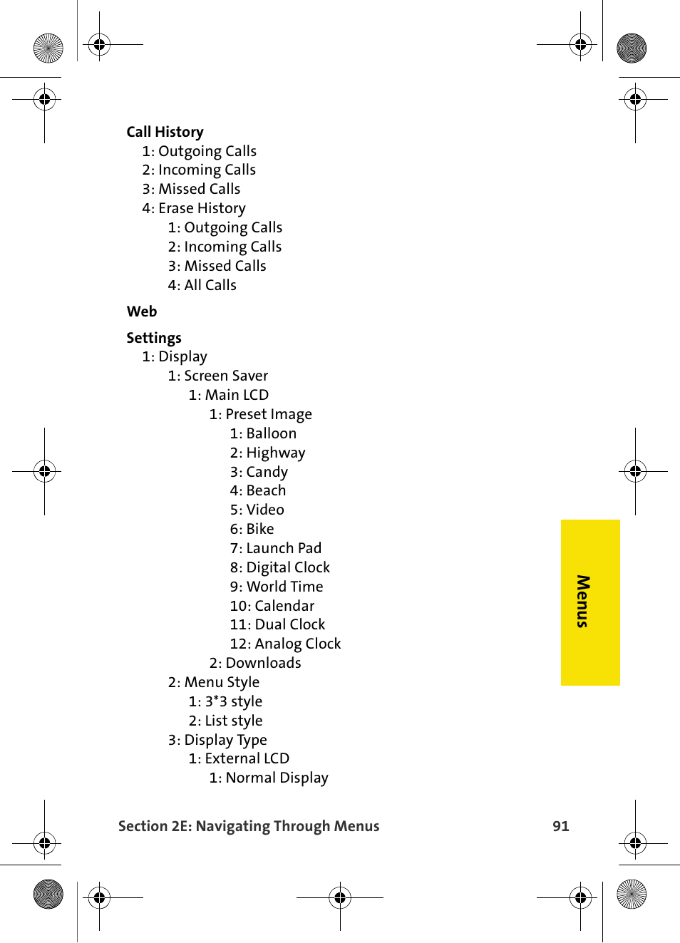 Me nus | Samsung VI-A820 User Manual | Page 99 / 256