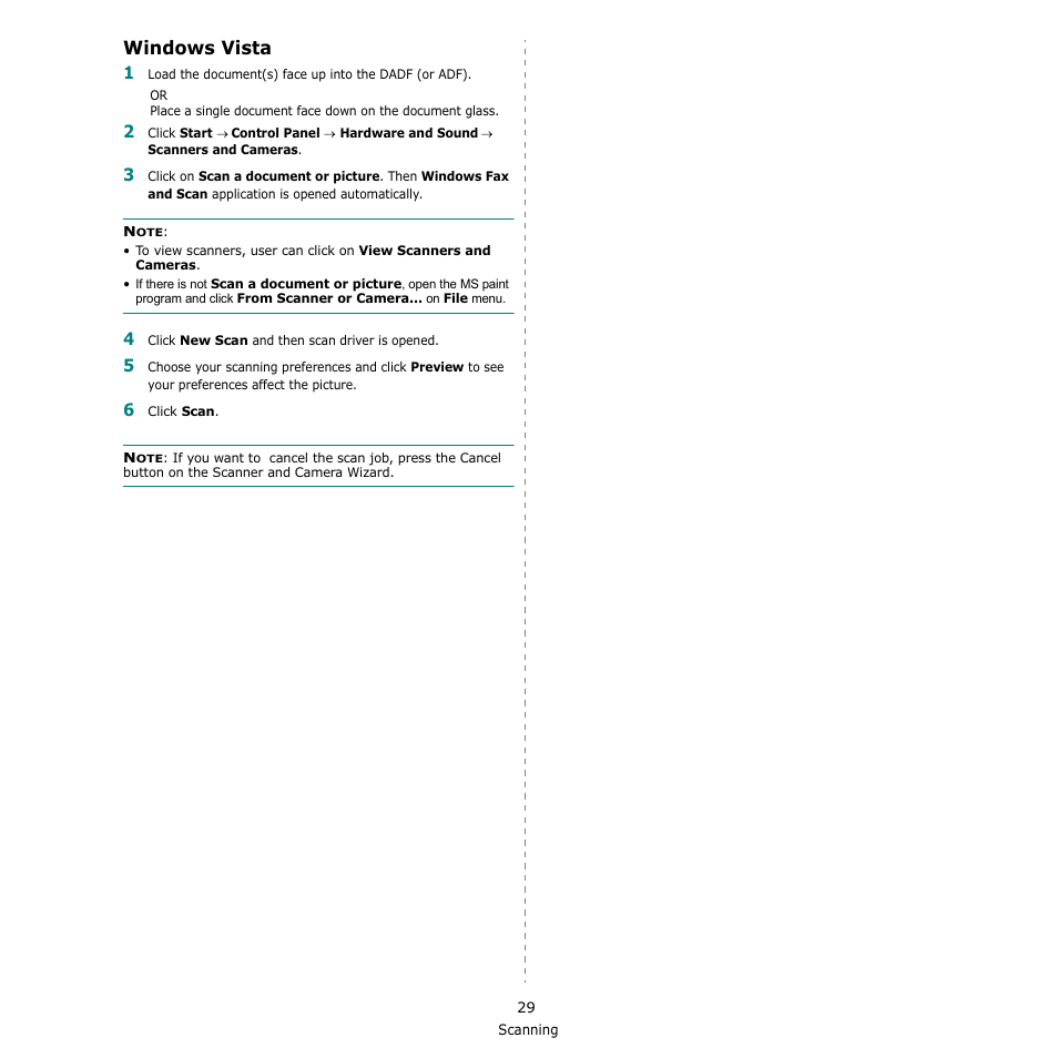 Windows vista | Samsung CLX-216x User Manual | Page 101 / 117