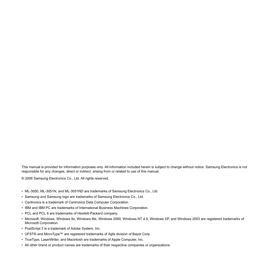 Samsung ML-3050 User Manual | Page 2 / 101
