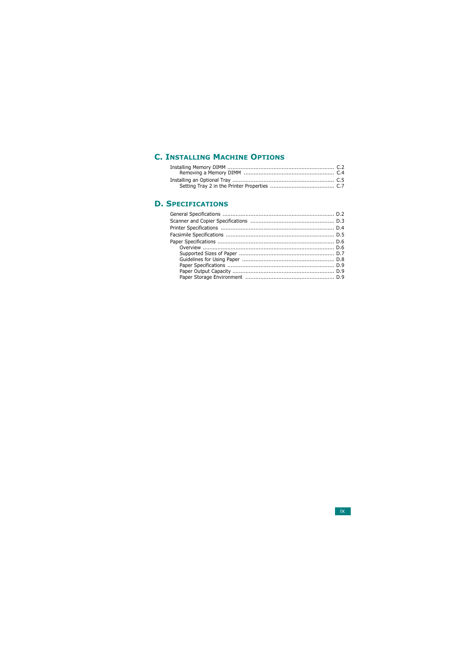 C. i, D. s | Samsung SCX-4720FN User Manual | Page 10 / 302