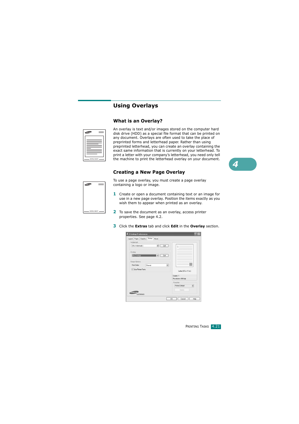 Using overlays, What is an overlay | Samsung SCX-4720FN User Manual | Page 108 / 302