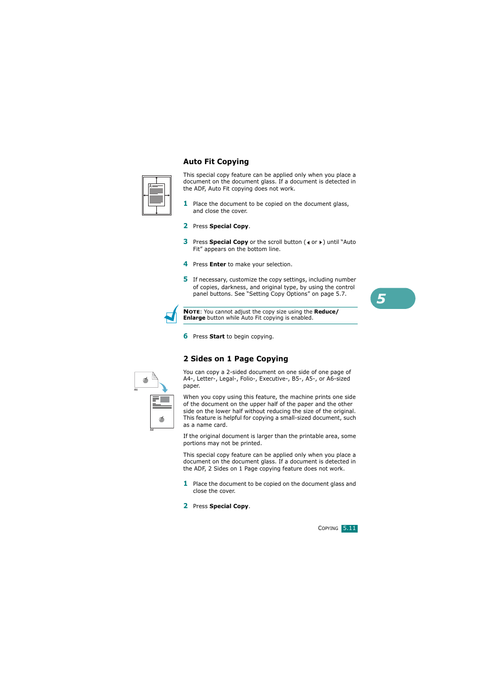 Auto fit copying | Samsung SCX-4720FN User Manual | Page 122 / 302