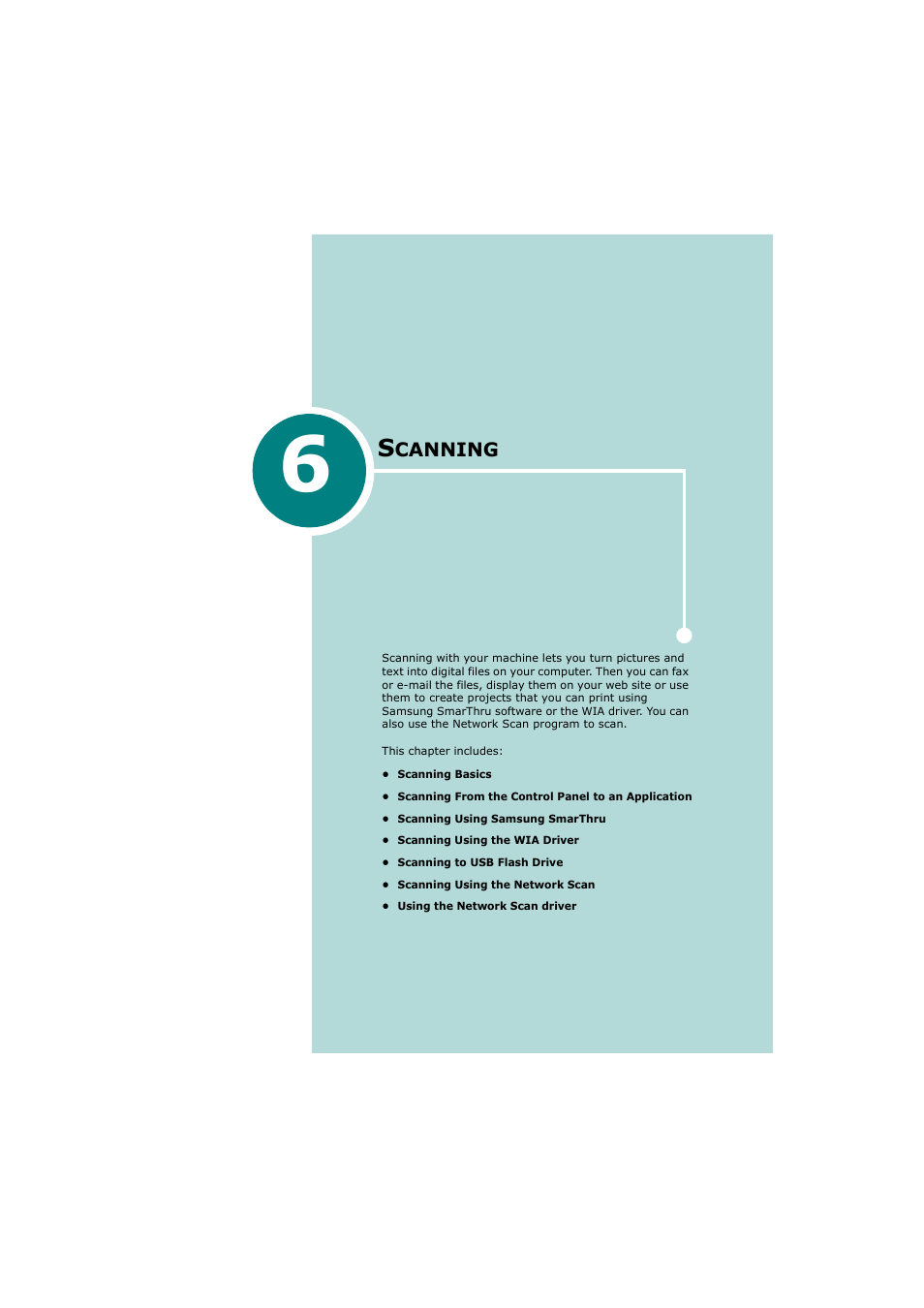 6 scanning, Canning | Samsung SCX-4720FN User Manual | Page 128 / 302