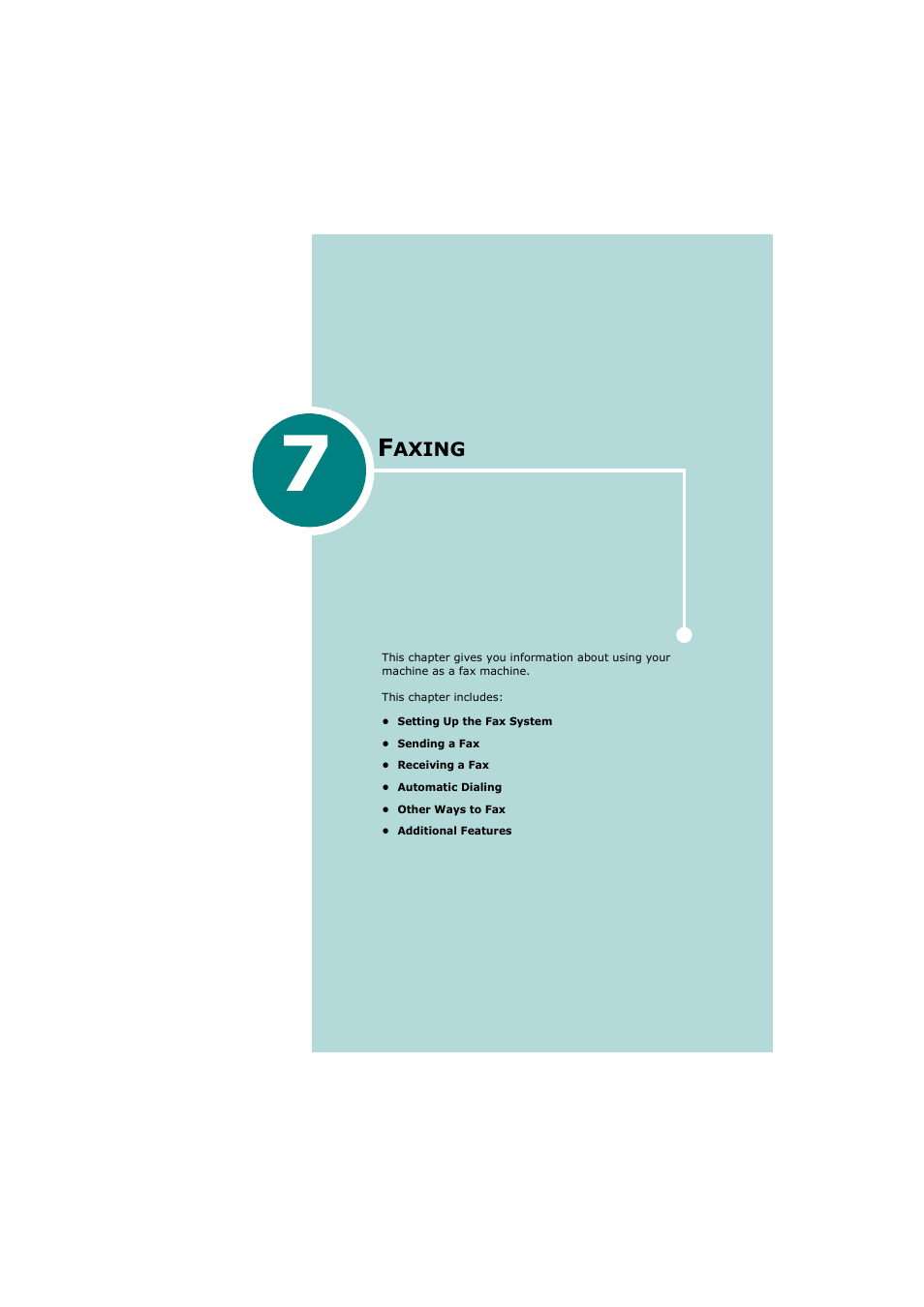 7 faxing, Axing | Samsung SCX-4720FN User Manual | Page 146 / 302