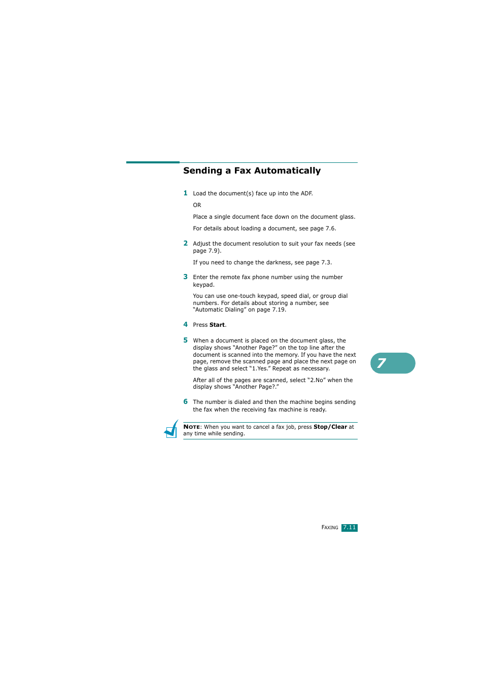 Sending a fax automatically | Samsung SCX-4720FN User Manual | Page 156 / 302