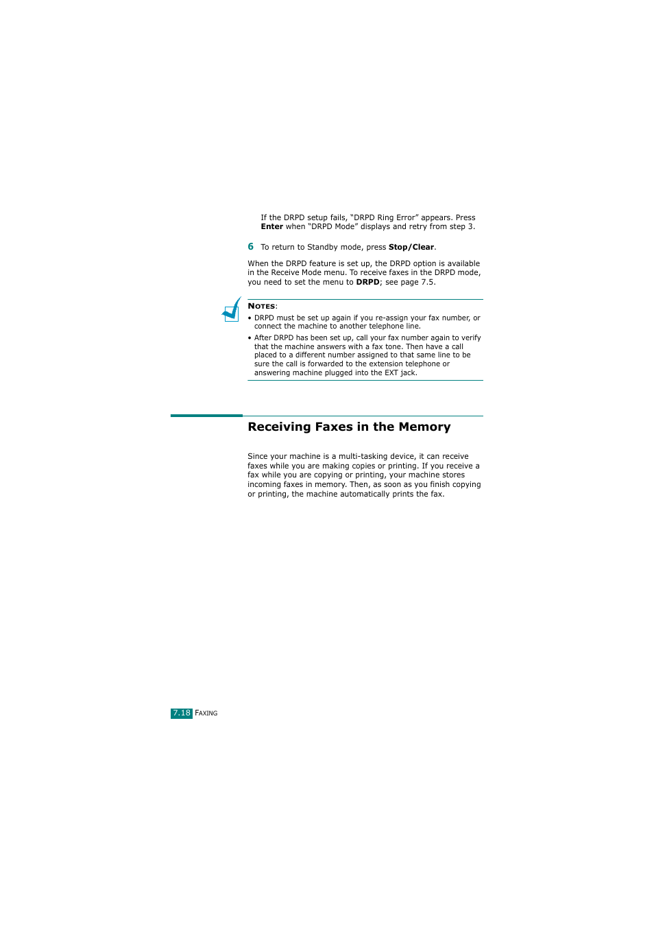 Receiving faxes in the memory | Samsung SCX-4720FN User Manual | Page 163 / 302