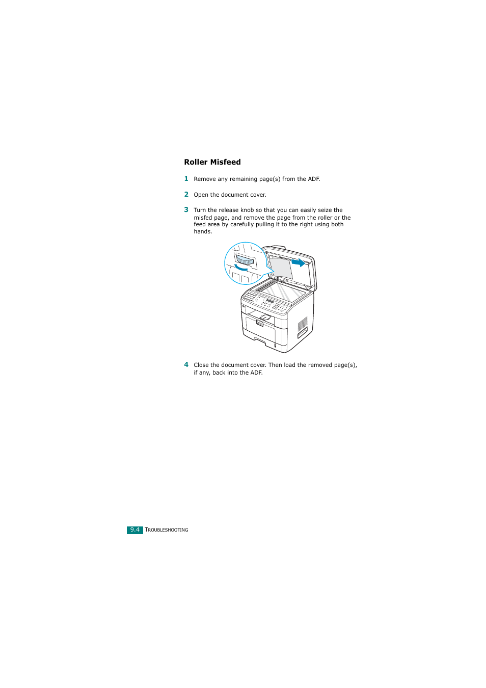 Roller misfeed | Samsung SCX-4720FN User Manual | Page 209 / 302