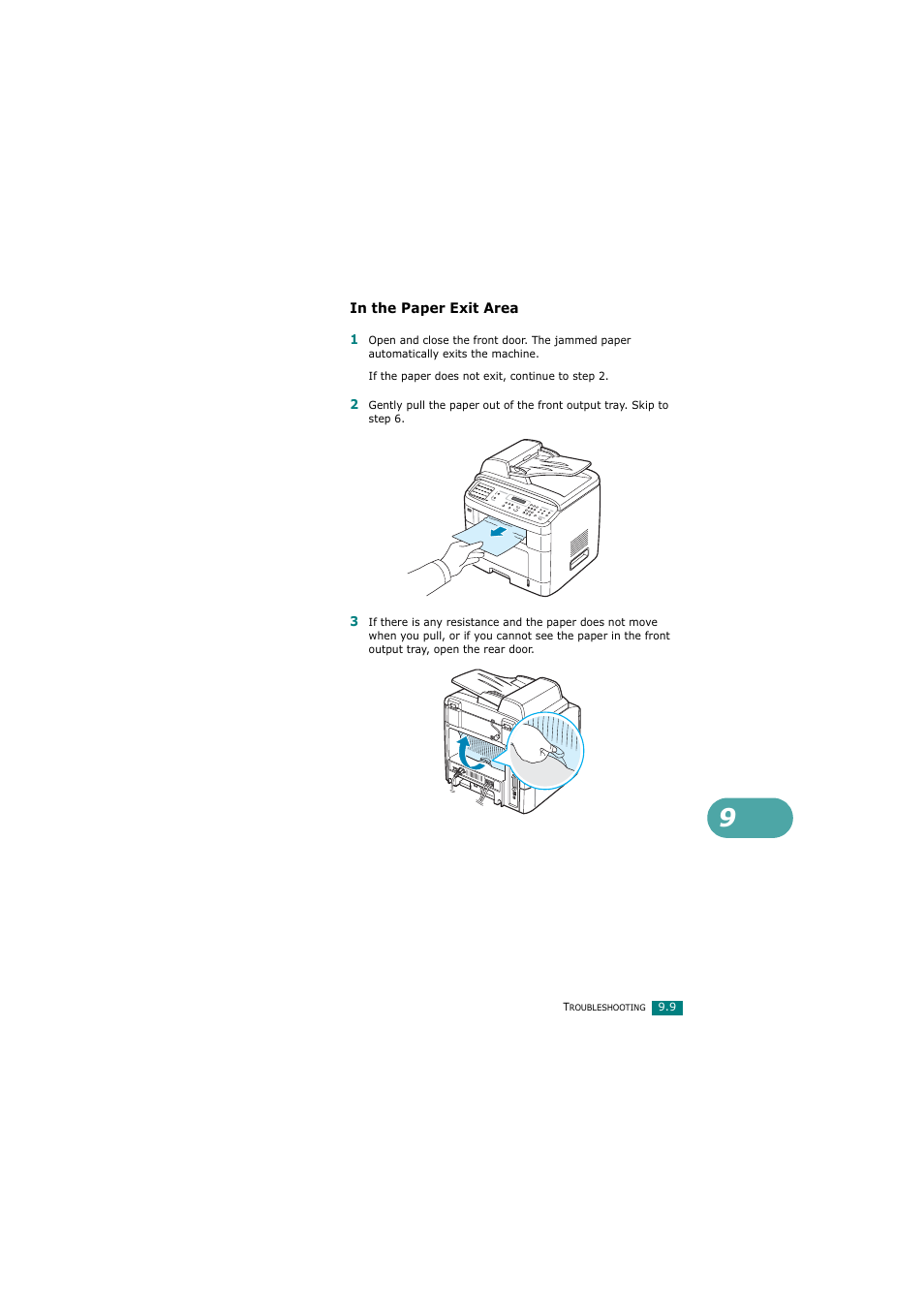 In the paper exit area | Samsung SCX-4720FN User Manual | Page 214 / 302