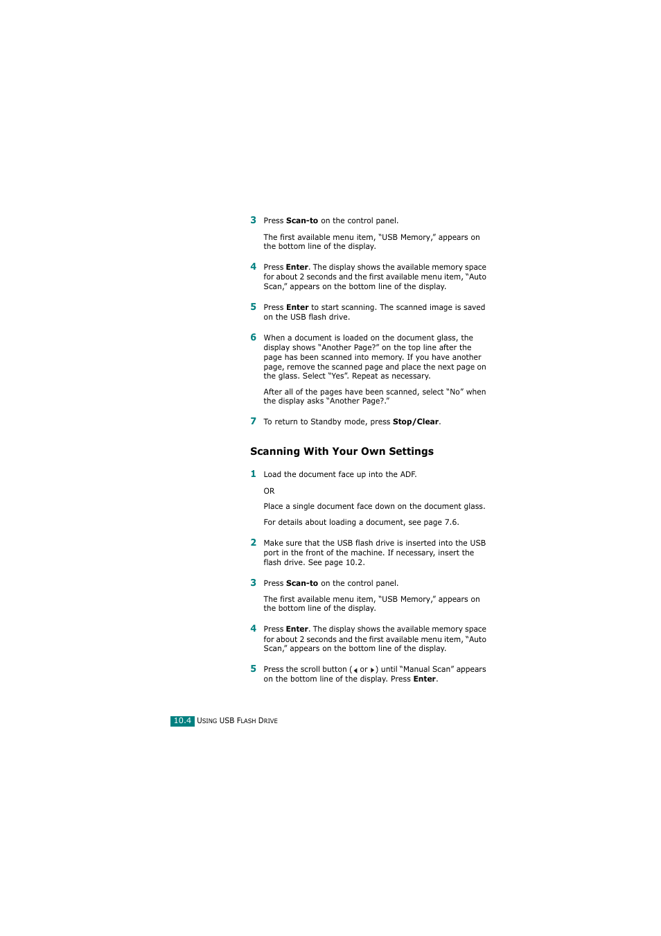 Scanning with your own settings | Samsung SCX-4720FN User Manual | Page 241 / 302