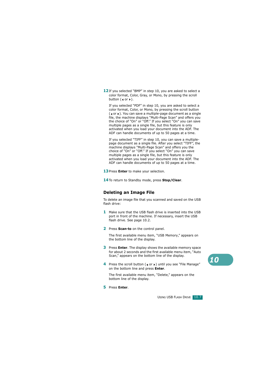 Deleting an image file | Samsung SCX-4720FN User Manual | Page 244 / 302