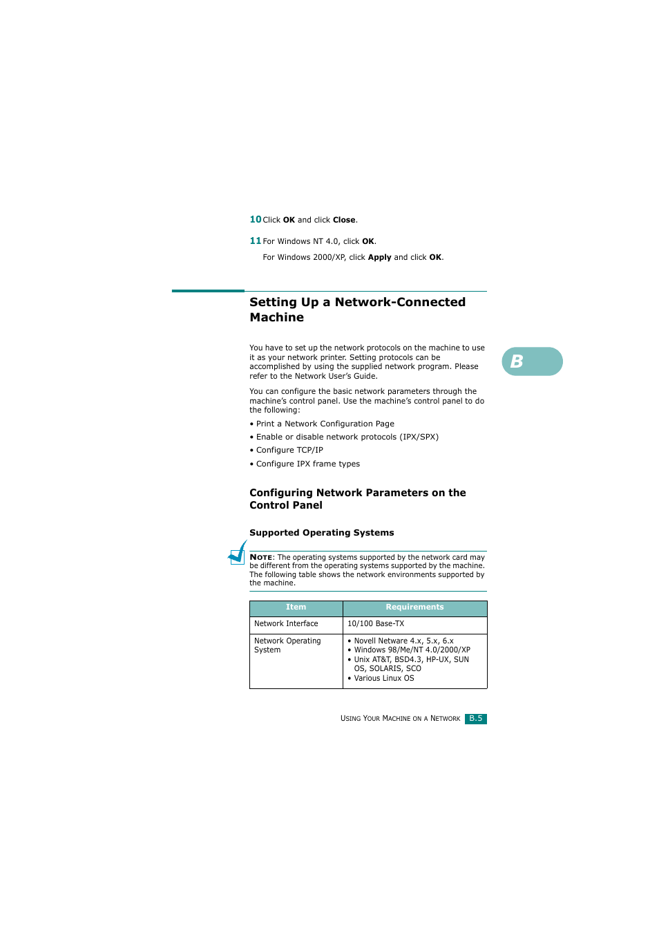 Setting up a network-connected machine | Samsung SCX-4720FN User Manual | Page 272 / 302