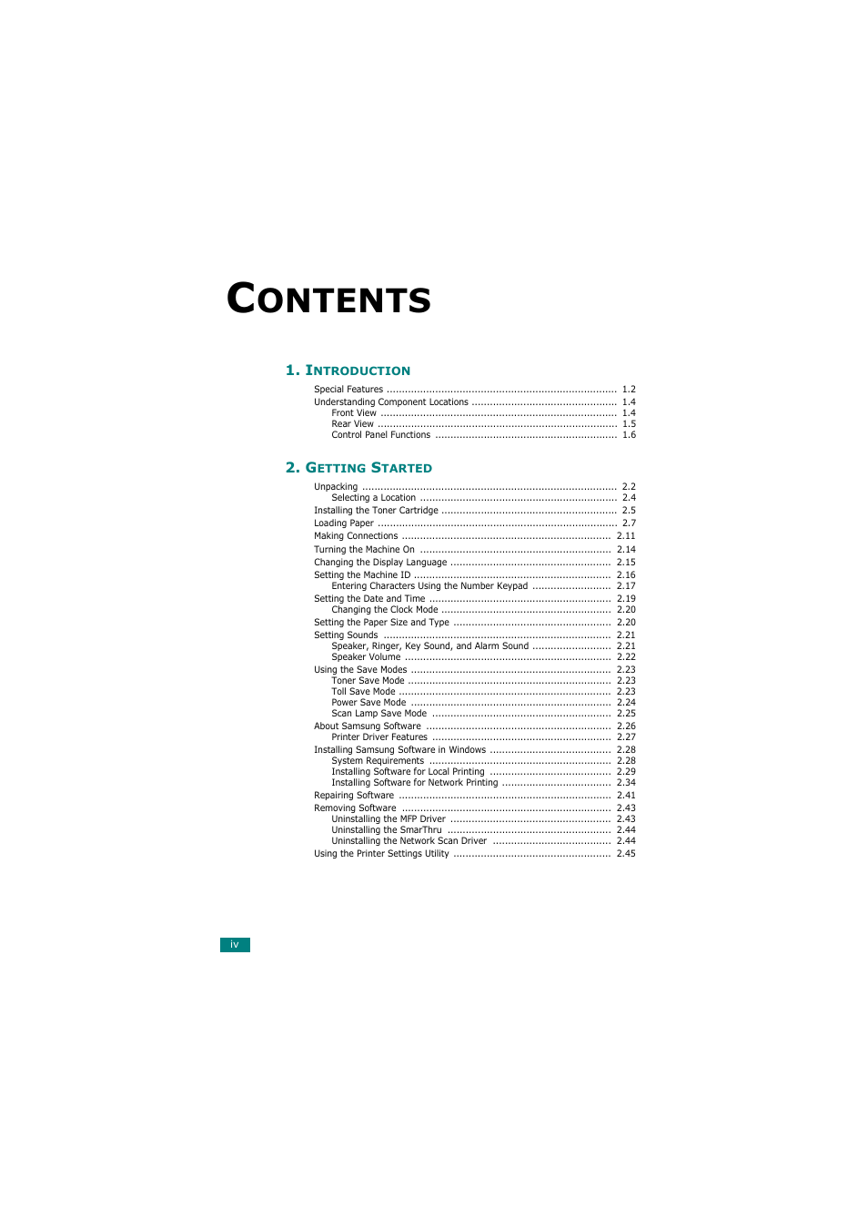 Samsung SCX-4720FN User Manual | Page 5 / 302