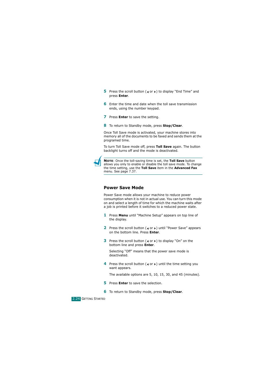 Power save mode | Samsung SCX-4720FN User Manual | Page 51 / 302