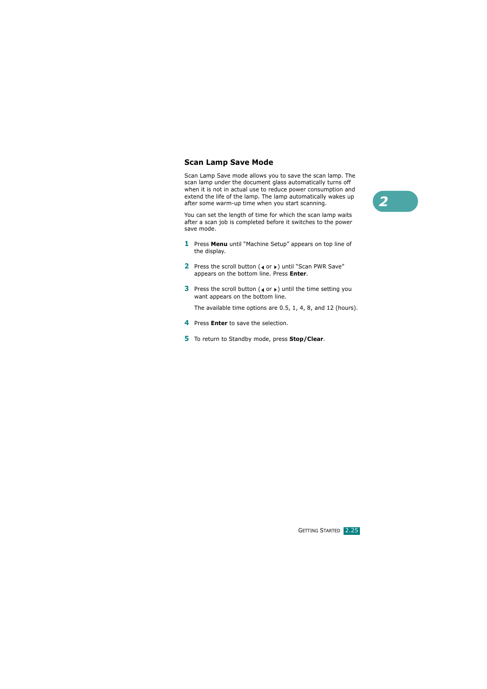 Scan lamp save mode | Samsung SCX-4720FN User Manual | Page 52 / 302