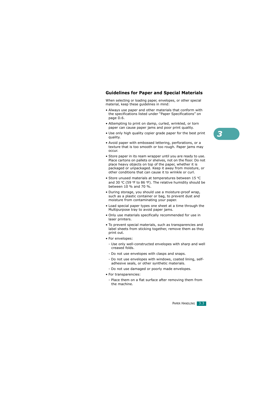 Guidelines for paper and special materials | Samsung SCX-4720FN User Manual | Page 78 / 302