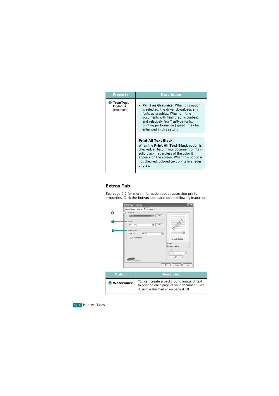 Extras tab | Samsung SCX-4720FN User Manual | Page 97 / 302