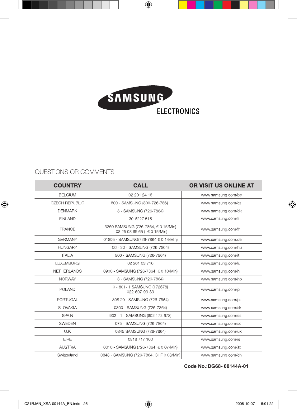 Samsung C21RJAN User Manual | Page 28 / 28