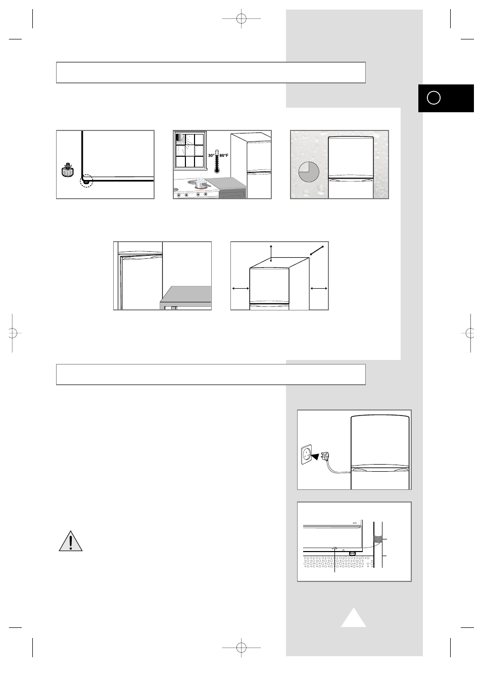 Choosing where to install your fridge/freezer, Earthing the fridge/freezer | Samsung DA99-00478C User Manual | Page 5 / 16