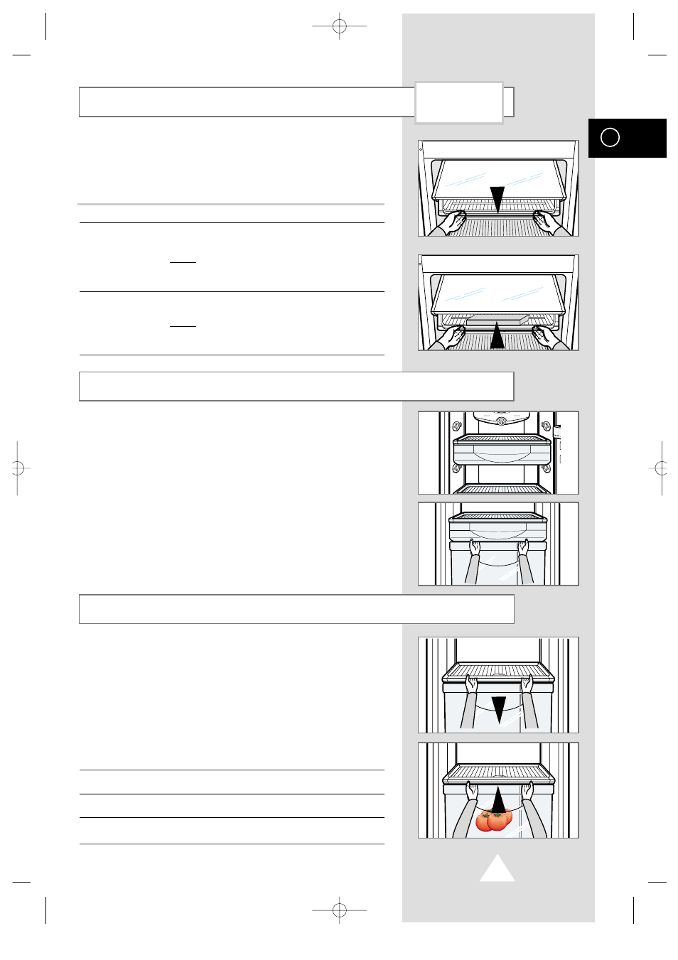 Using the chiller compartment, Using the multi-purpose drawer, Using the vegetable bin | Samsung DA99-00478C User Manual | Page 9 / 16