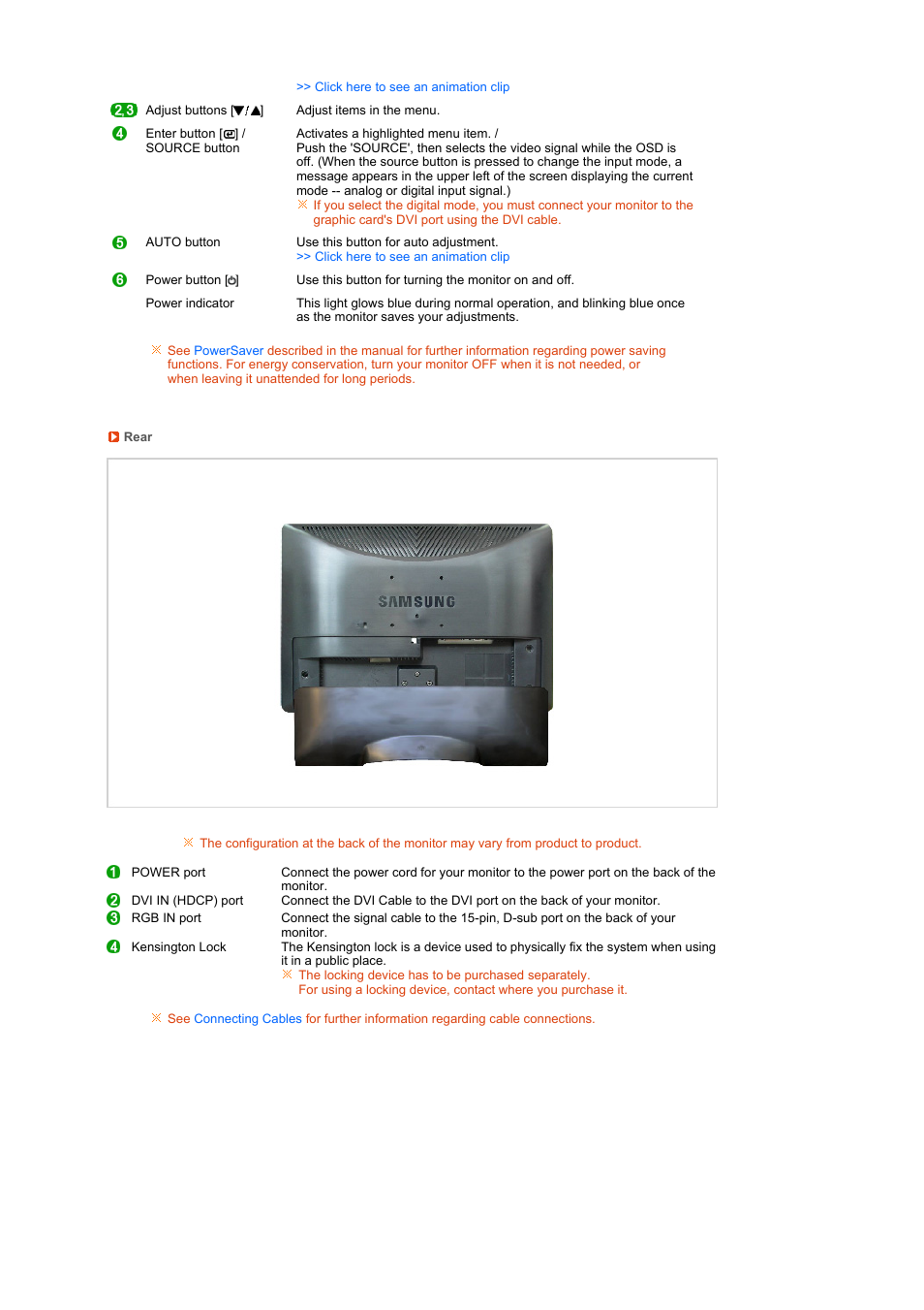 Samsung 216BW User Manual | Page 16 / 52