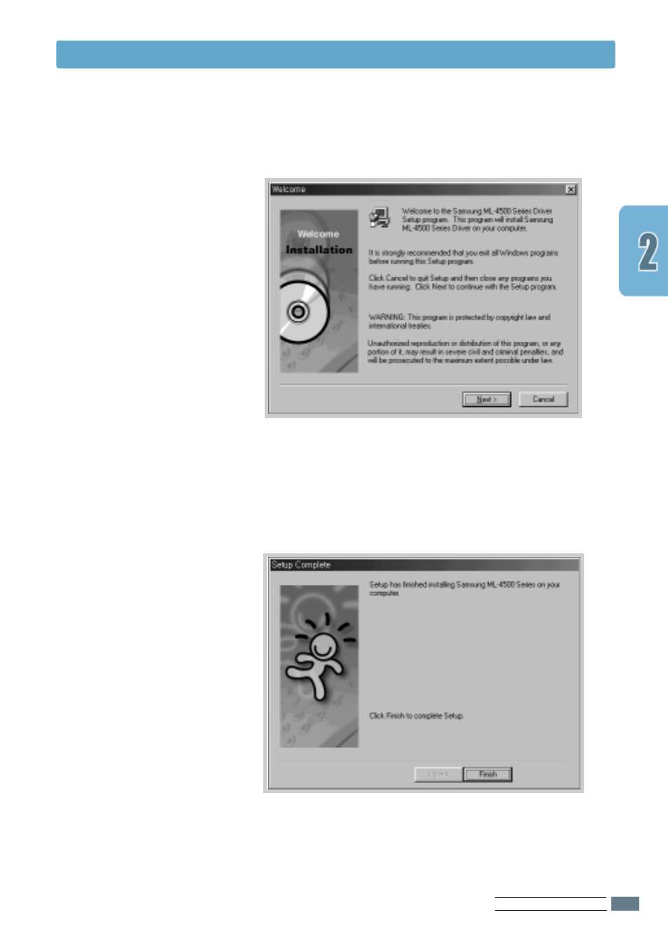 Install the printer software 4 | Samsung ML-4500 User Manual | Page 21 / 102