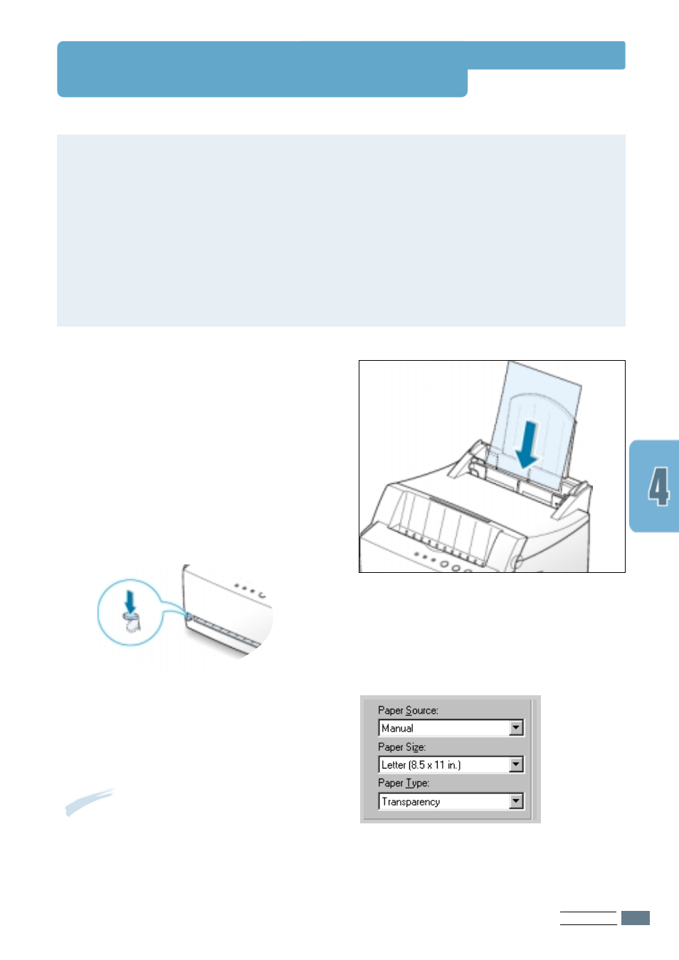 Printing on transparencies, Guidelines | Samsung ML-4500 User Manual | Page 39 / 102
