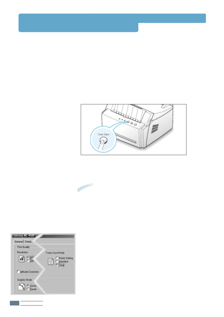 Using toner save mode | Samsung ML-4500 User Manual | Page 50 / 102