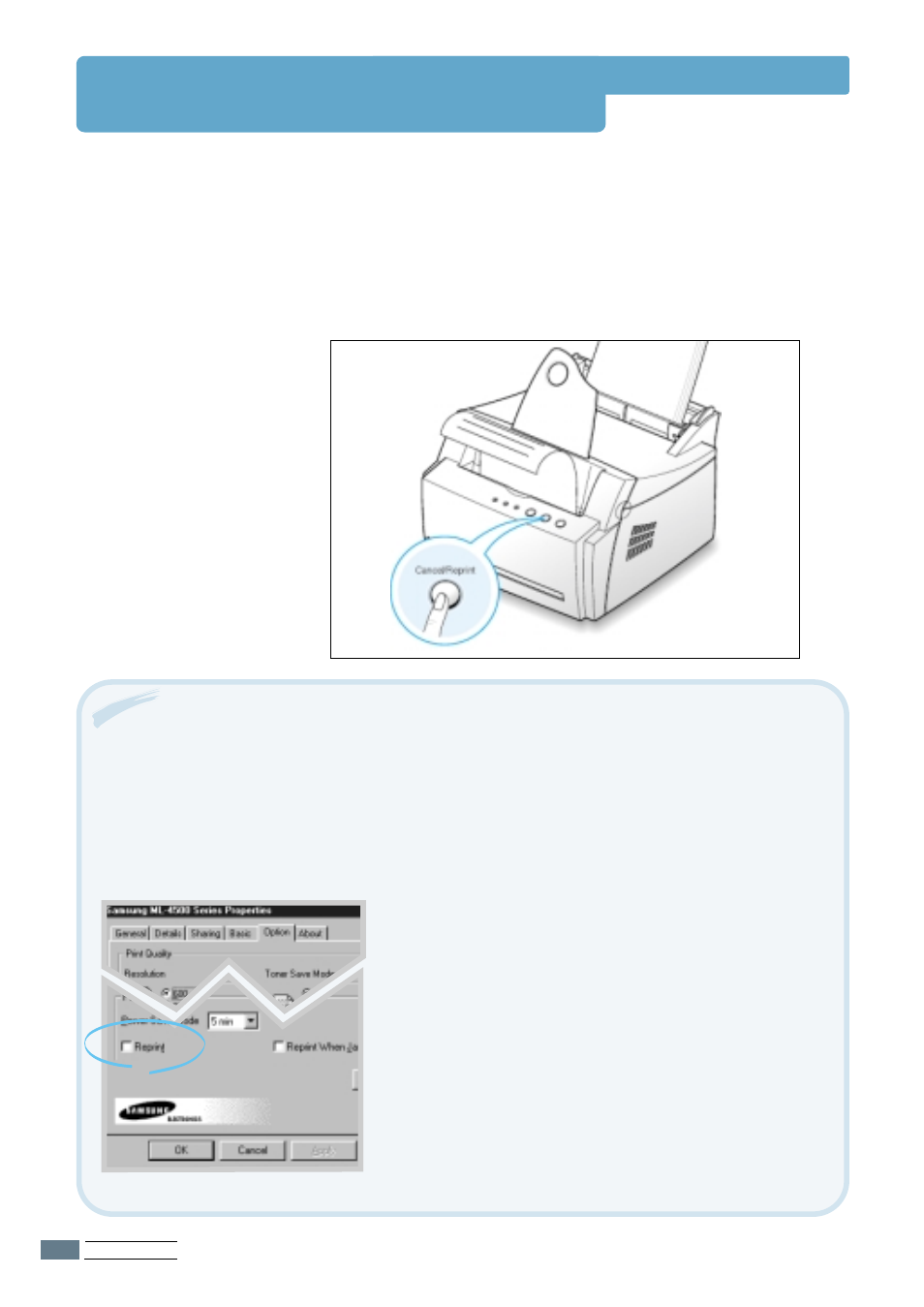 Reprinting the last page | Samsung ML-4500 User Manual | Page 54 / 102