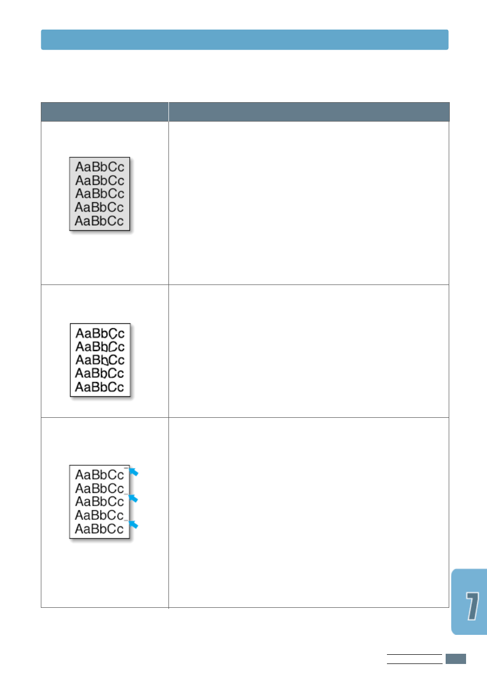 Gray background, Toner smear | Samsung ML-4500 User Manual | Page 76 / 102