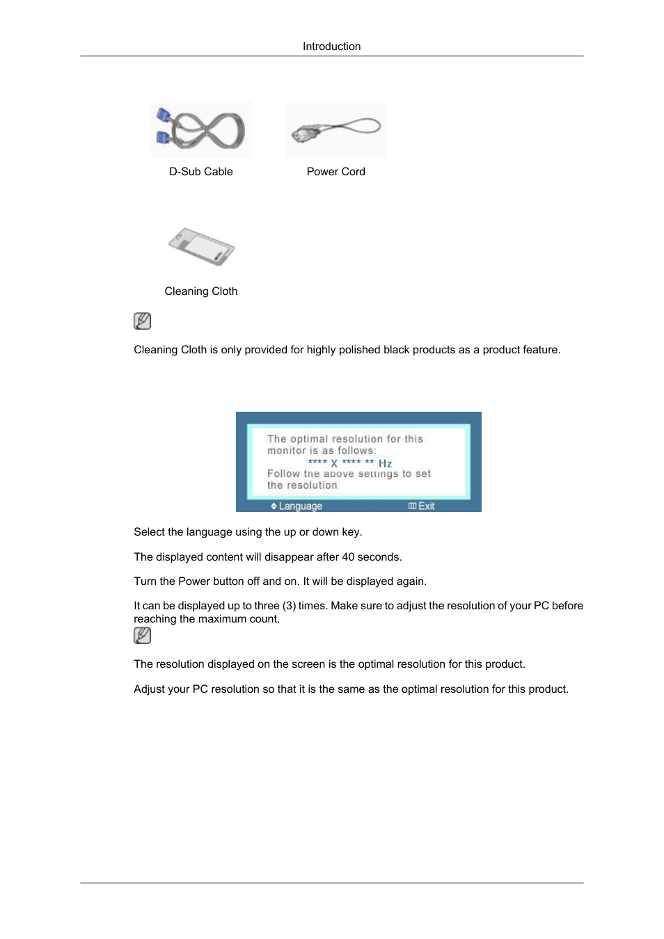 Your monitor, Initial settings | Samsung 2043SN User Manual | Page 11 / 202