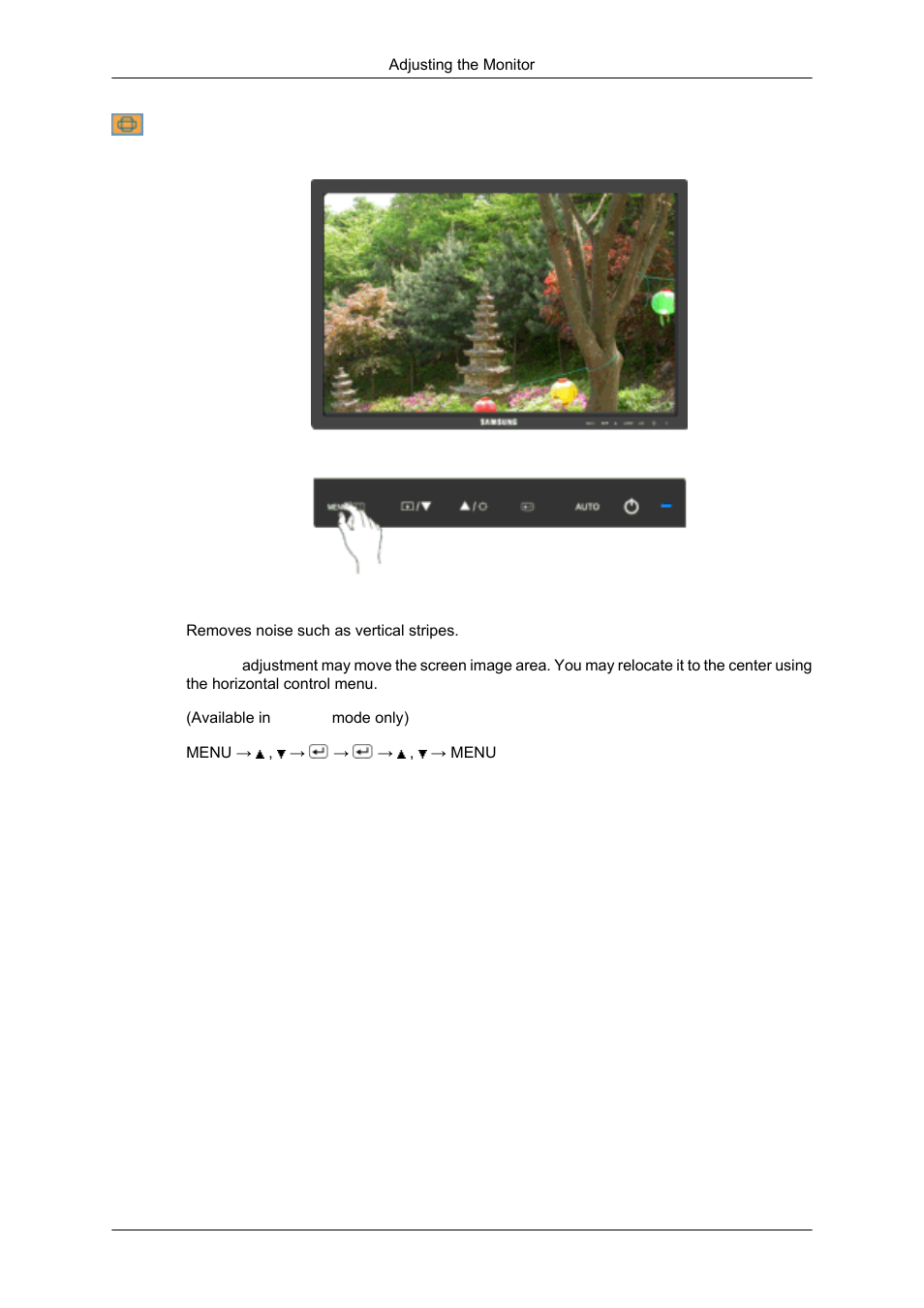 Image, Coarse | Samsung 2043SN User Manual | Page 113 / 202