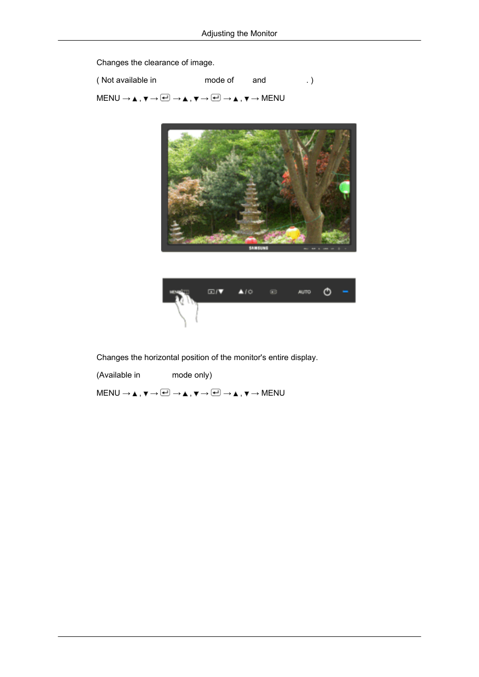 H-position | Samsung 2043SN User Manual | Page 115 / 202