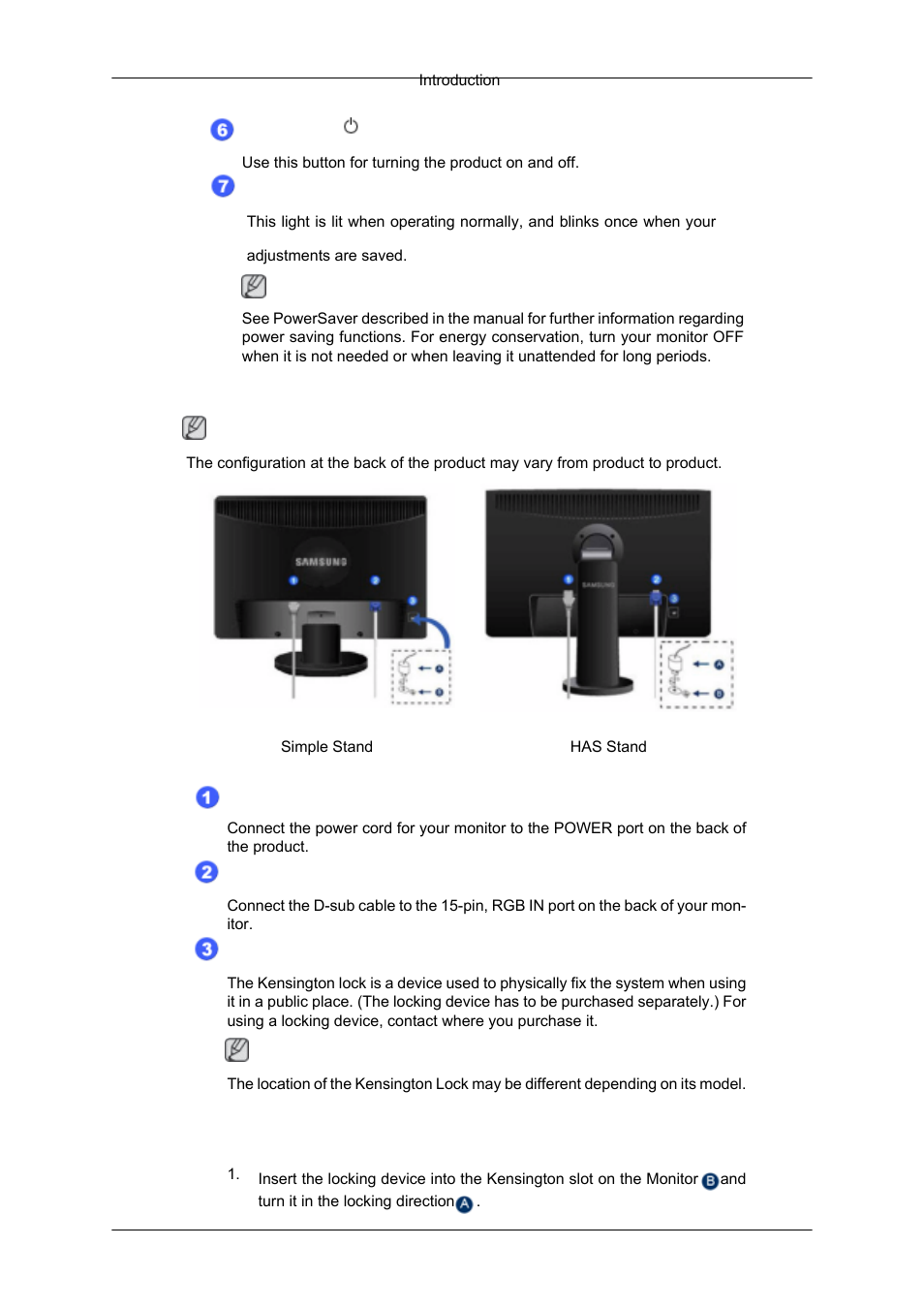 Rear | Samsung 2043SN User Manual | Page 13 / 202