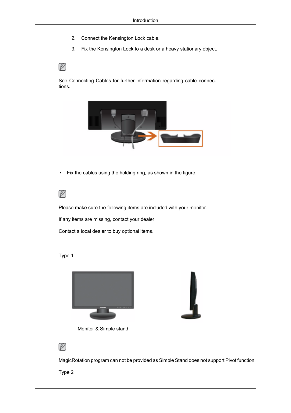 2043sn/2043snx/2243sn/2243snx} package contents, Unpacking | Samsung 2043SN User Manual | Page 14 / 202