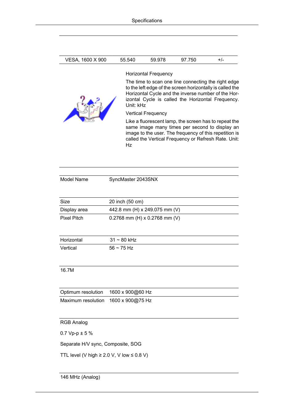 General | Samsung 2043SN User Manual | Page 155 / 202