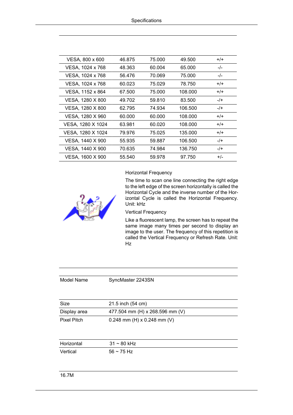 General | Samsung 2043SN User Manual | Page 158 / 202