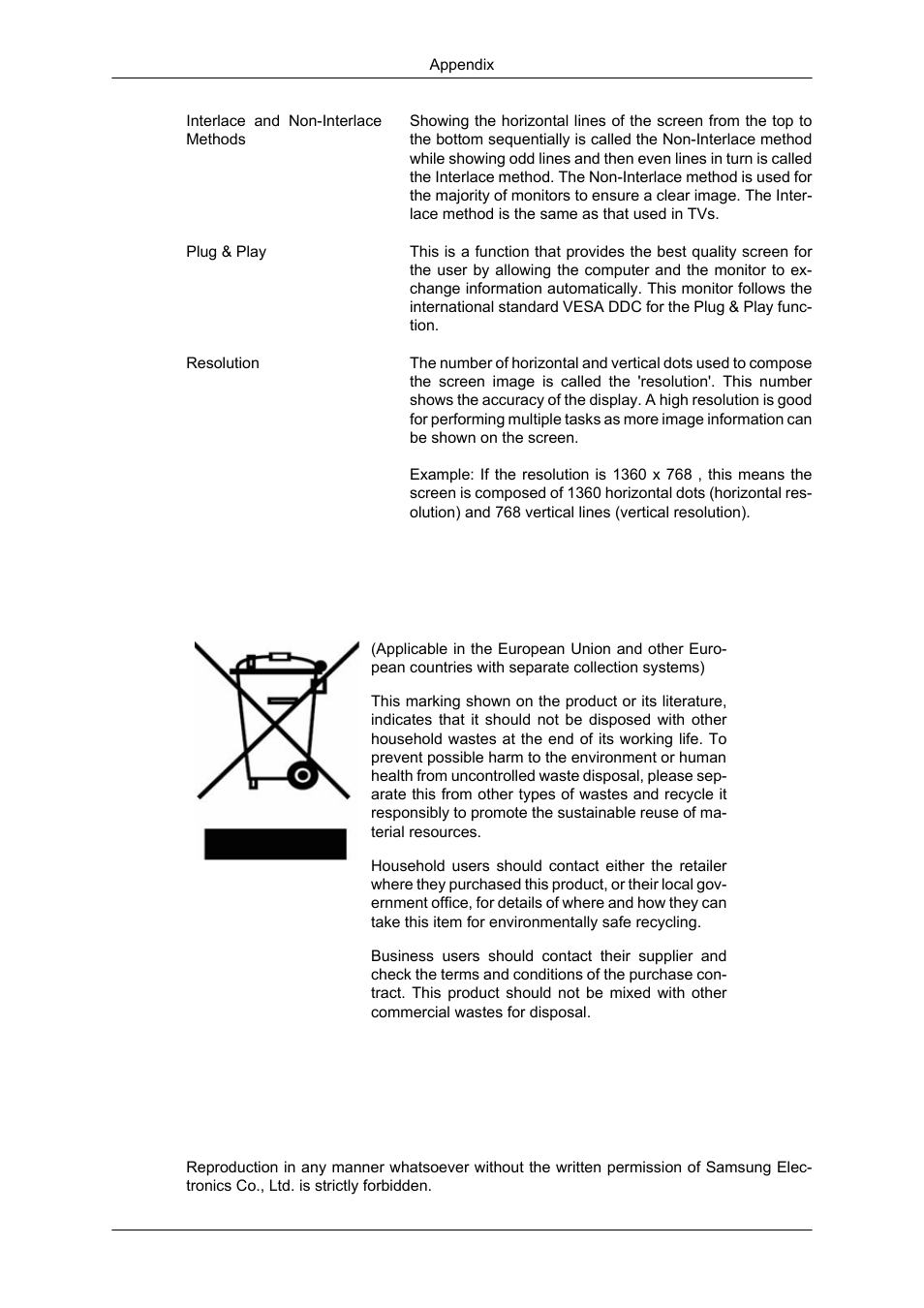 Correct disposal, Authority | Samsung 2043SN User Manual | Page 188 / 202