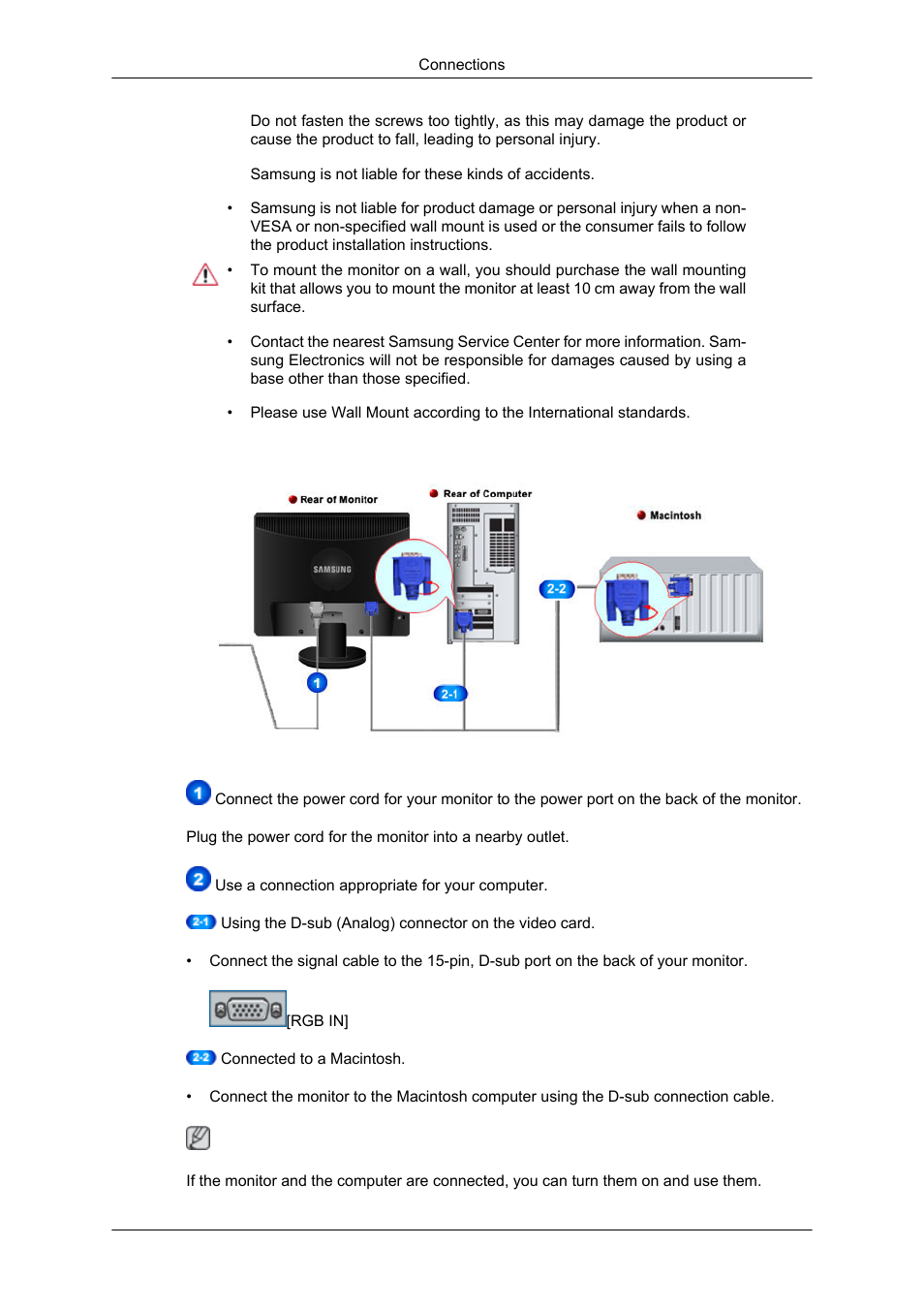 2043sn/2043snx} connecting cables | Samsung 2043SN User Manual | Page 21 / 202