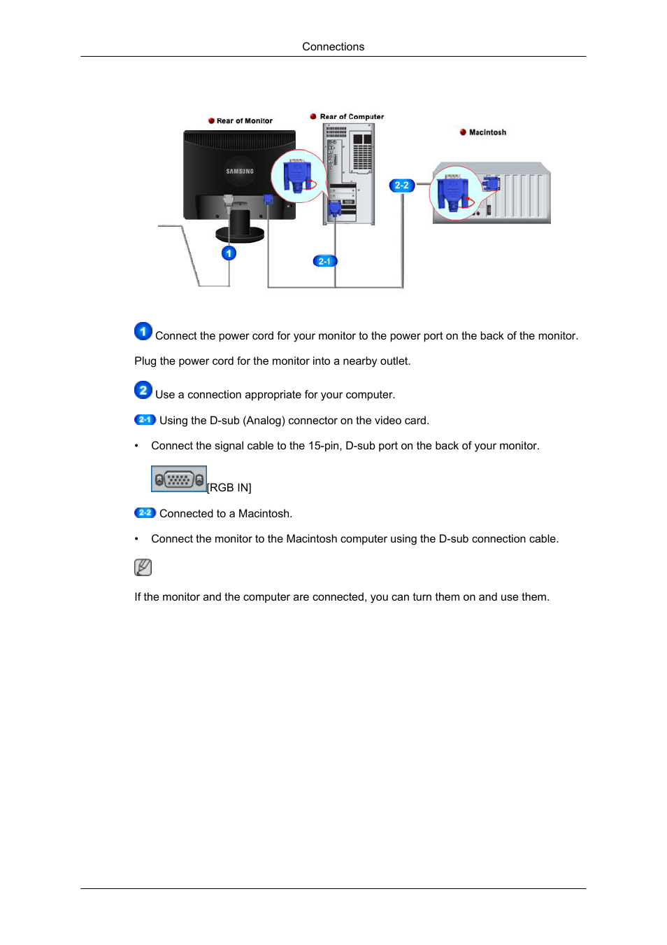 2243sn/2243snx} connecting cables | Samsung 2043SN User Manual | Page 24 / 202