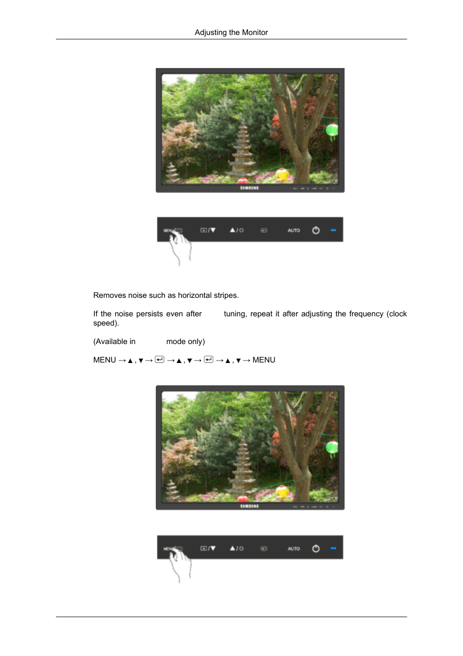 Fine, Sharpness | Samsung 2043SN User Manual | Page 94 / 202