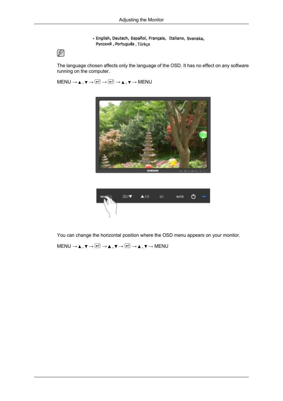 H-position | Samsung 2043SN User Manual | Page 97 / 202