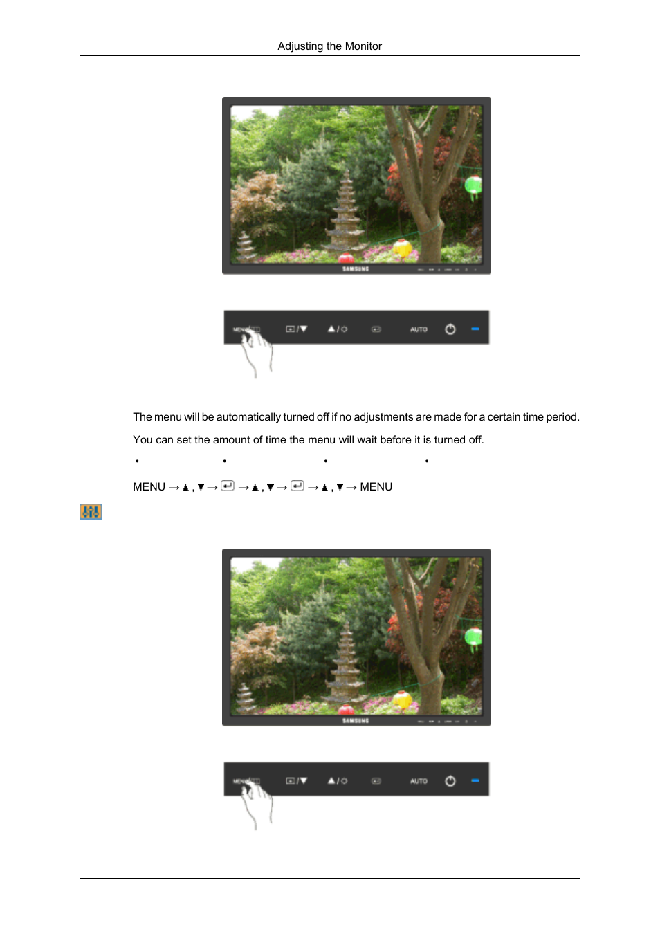 Display time, Setup, Reset | Samsung 2043SN User Manual | Page 99 / 202