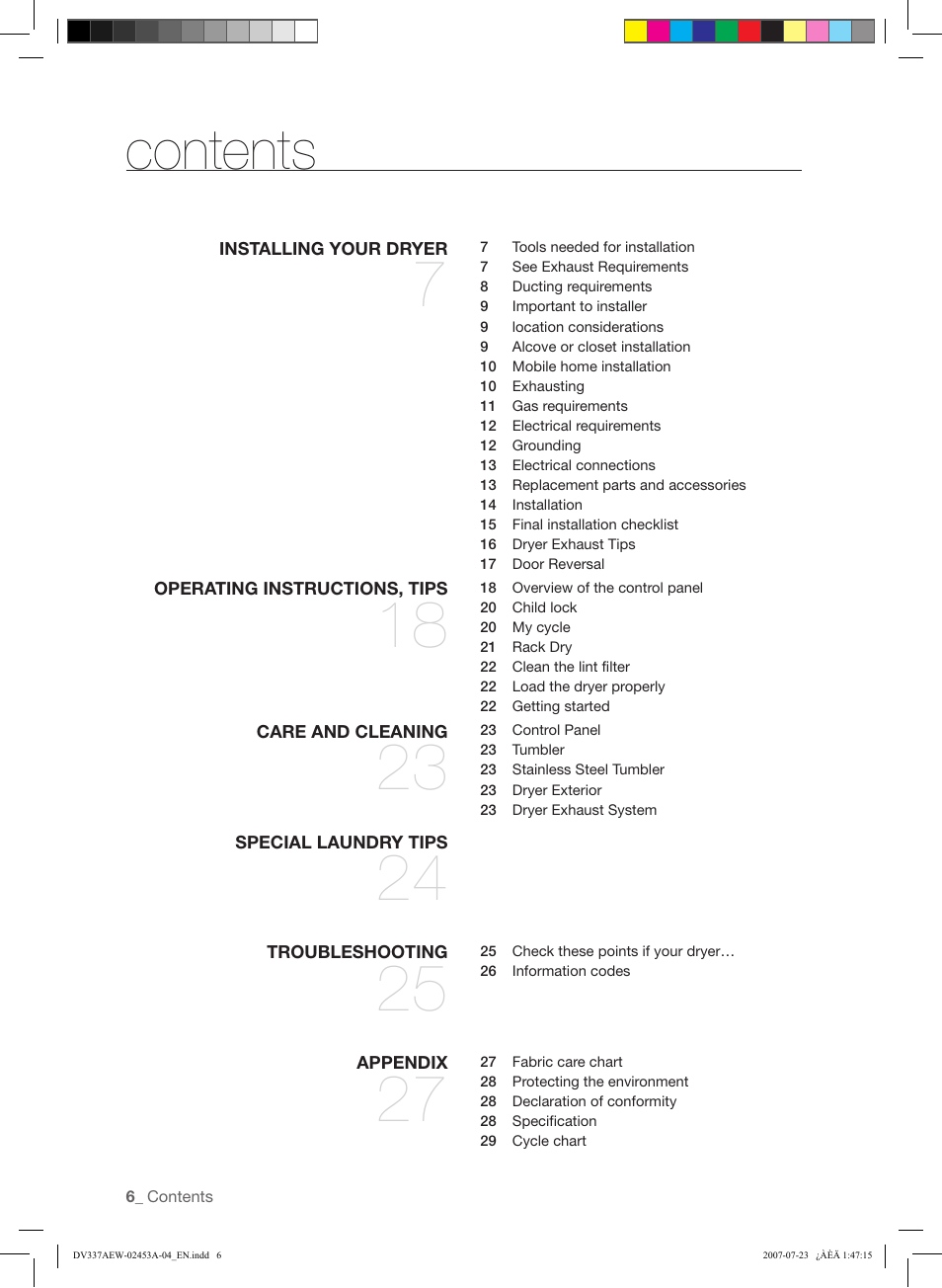 Samsung DV328 User Manual | Page 6 / 32