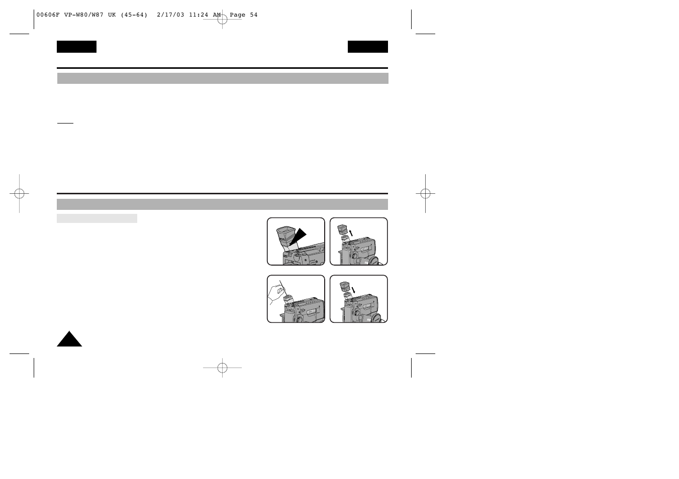 Playing back the tape, Maintenance | Samsung W87D User Manual | Page 54 / 65